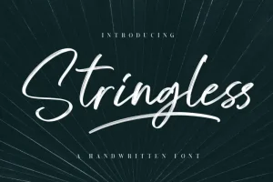 Stringless Brush Font