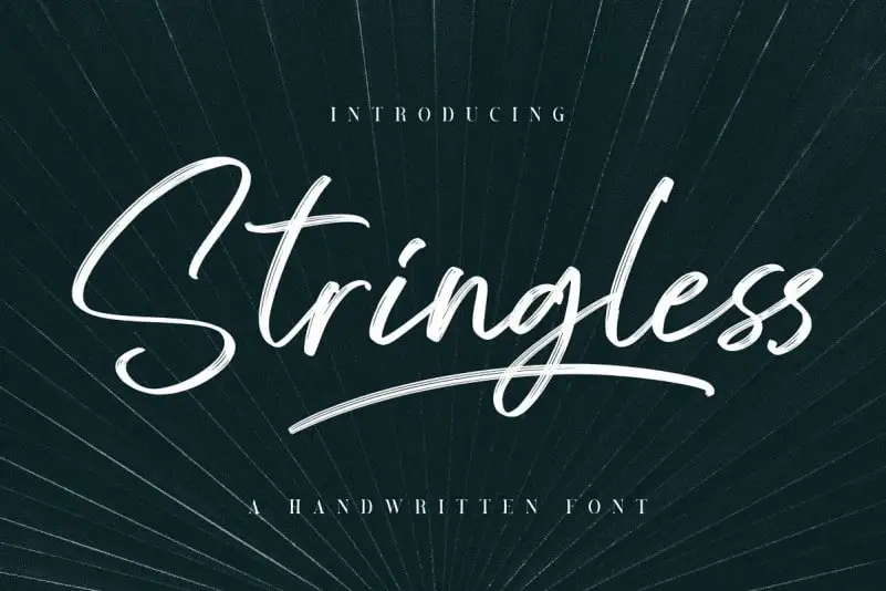 Stringless Brush Font