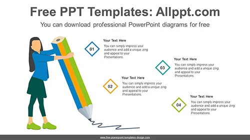 Student Studying PowerPoint Diagram