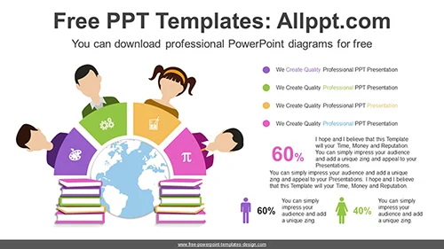 Students Online Learning PPT Diagram