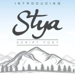 Stya Script Font - Fonte Grátis Stya Script Font