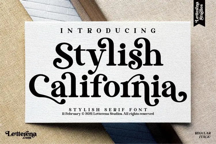 Stylish California Serif Font