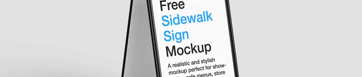 Stylish sidewalk sign mockup Stylish sidewalk sign mockup