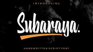 Subaraya Script Font › Fontesk