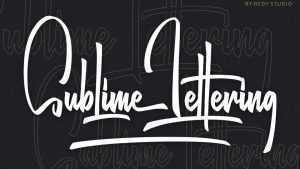 Sublime Lettering Font › Fontesk