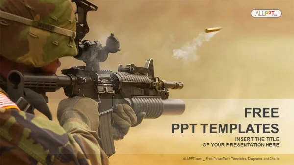Submachine gun-Military PowerPoint Templates