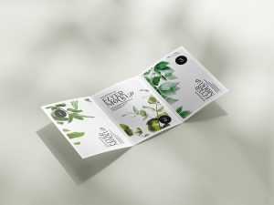 Subtle A5 trifold flyer mockup