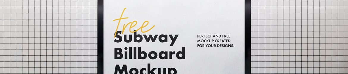 Subway billboard mockup