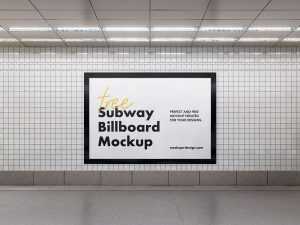 Subway billboard mockup