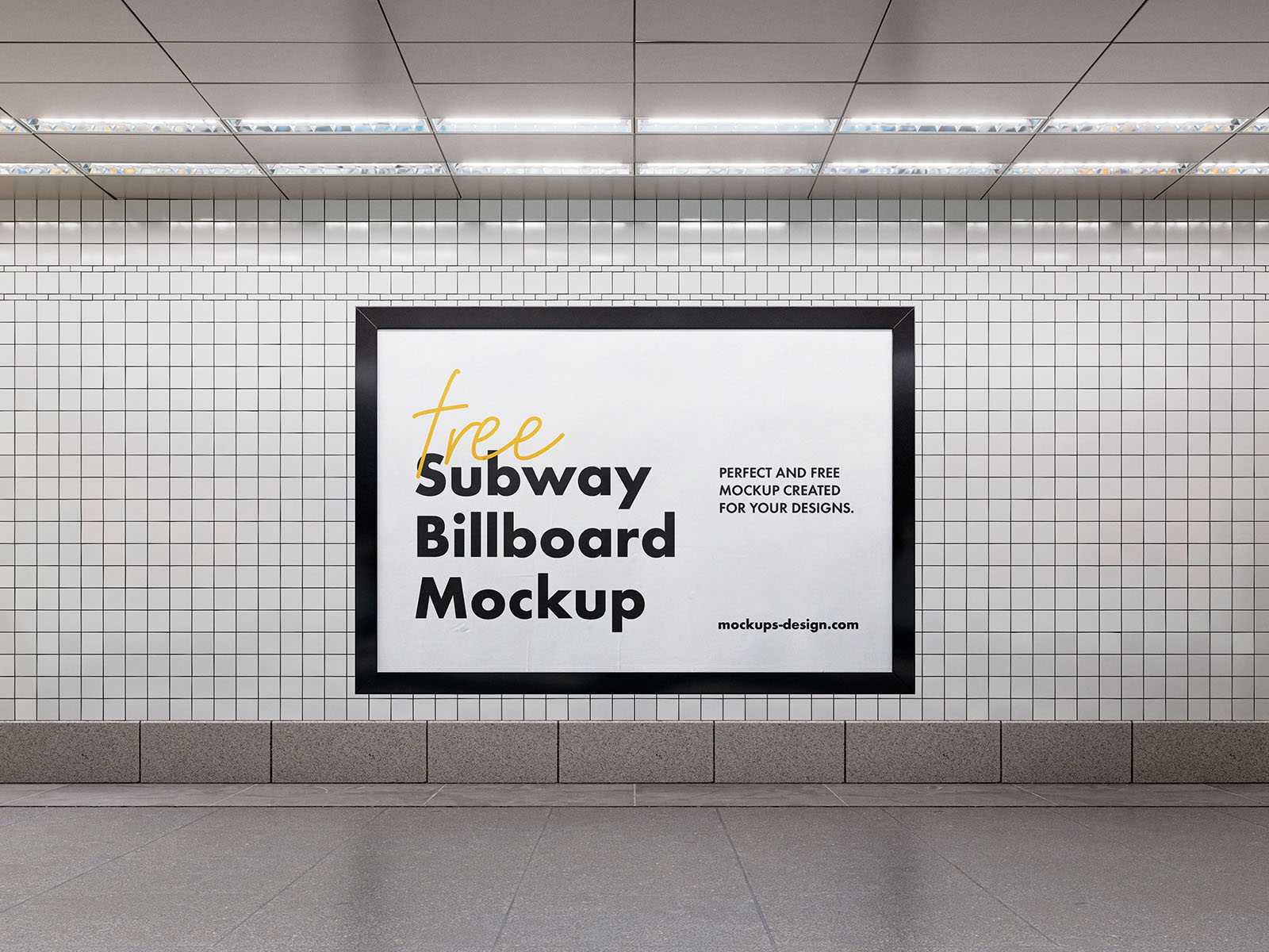 Subway billboard mockup