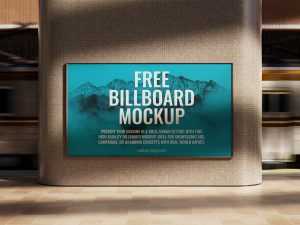 Subway station billboard mockup