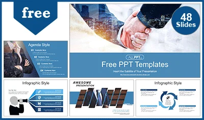 Success Business Handshake PowerPoint Templates