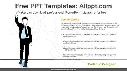 Success Business Man PowerPoint Diagram