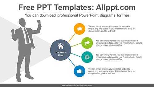 Successful Business Man PPT Diagram