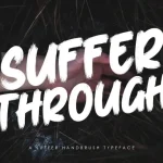 Suffer Through Brush Font - Fonte Grátis Suffer Through Brush Font