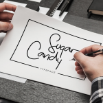 Sugar Candy Signature Font - Fonte Grátis Sugar Candy Signature Font