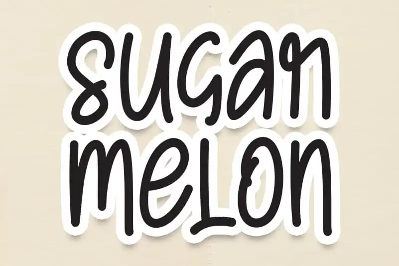 Sugar Melon Display Font