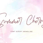 Summer Cherry Script Font