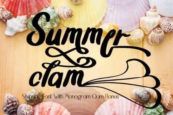 Summer Clam Calligraphy Font