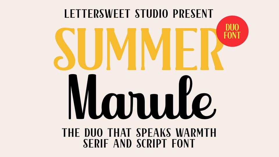 Summer Marule Font Duo › Fontesk