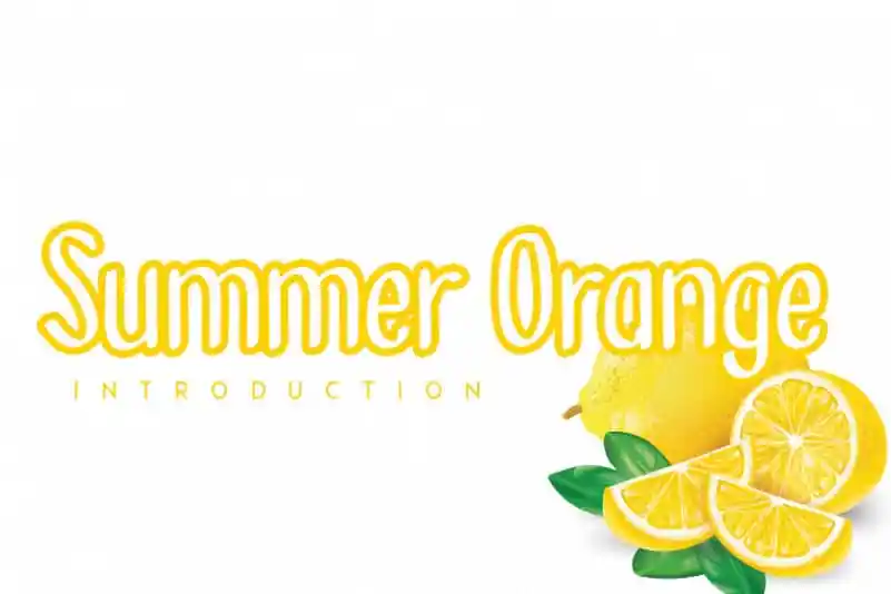 Summer Orange Display Font