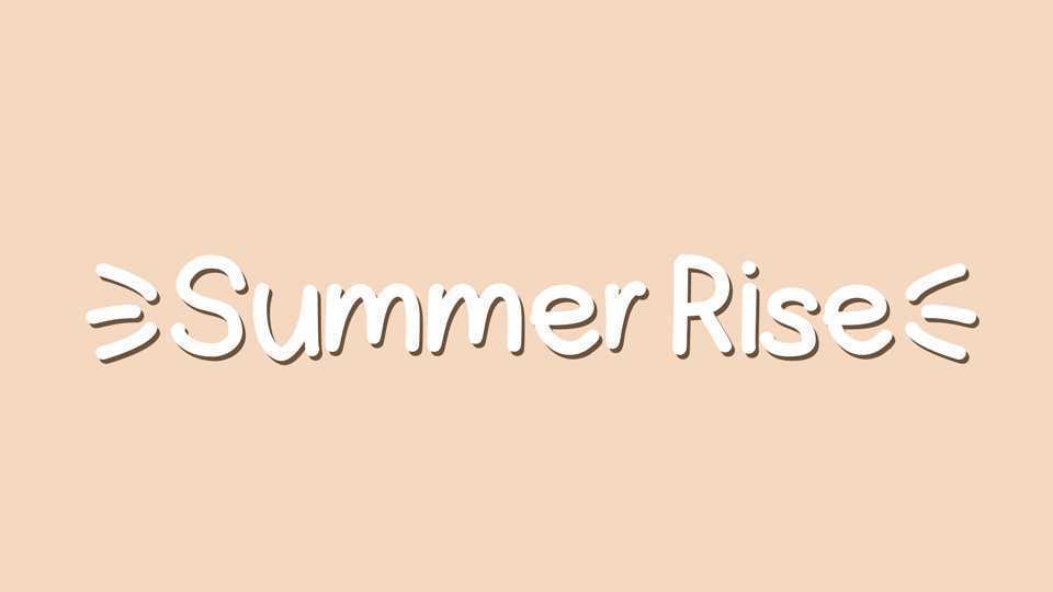 Summer Rise Font › Fontesk