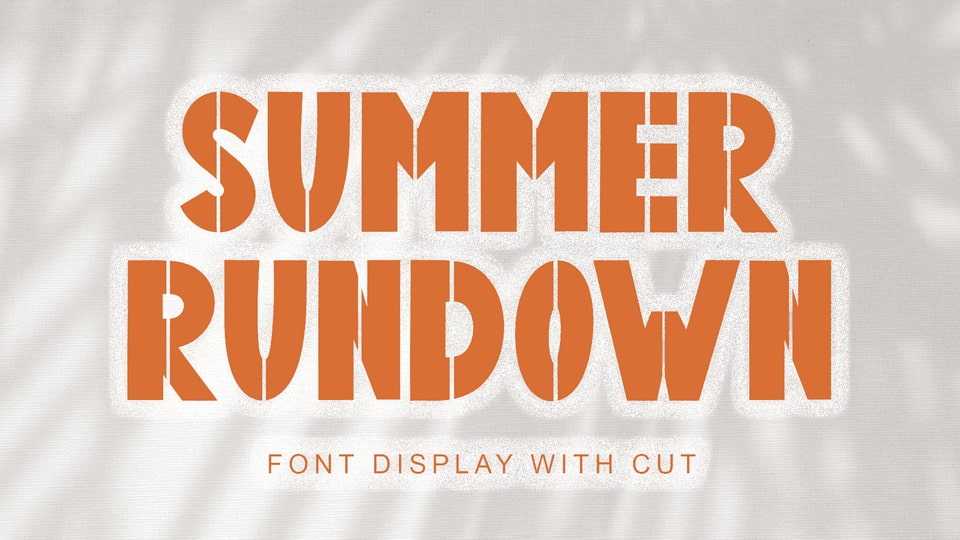 Summer Rundown Font › Fontesk