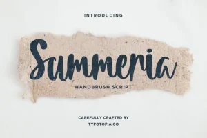 Summeria Handbrush Script Font