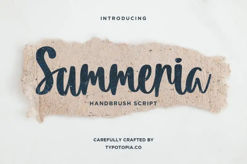 Summeria Handbrush Script Font