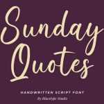 Sunday Quotes Font › Fontesk