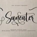 Suneater Calligraphy Font