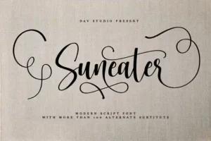 Suneater Calligraphy Font