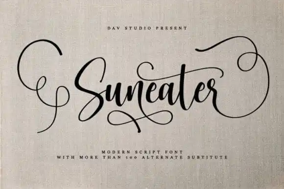 Suneater Calligraphy Font