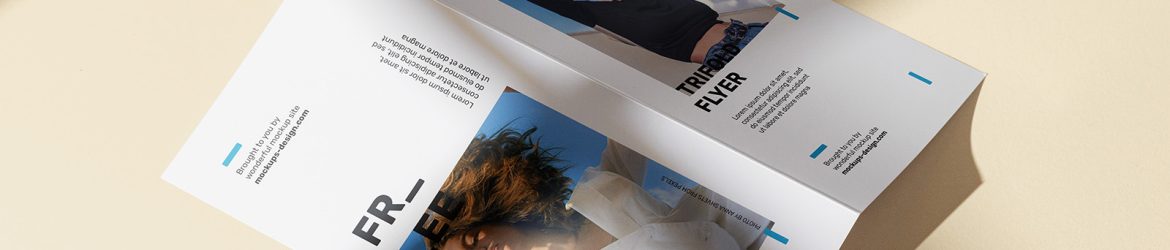 Sunny bi-fold DL flyer mockup