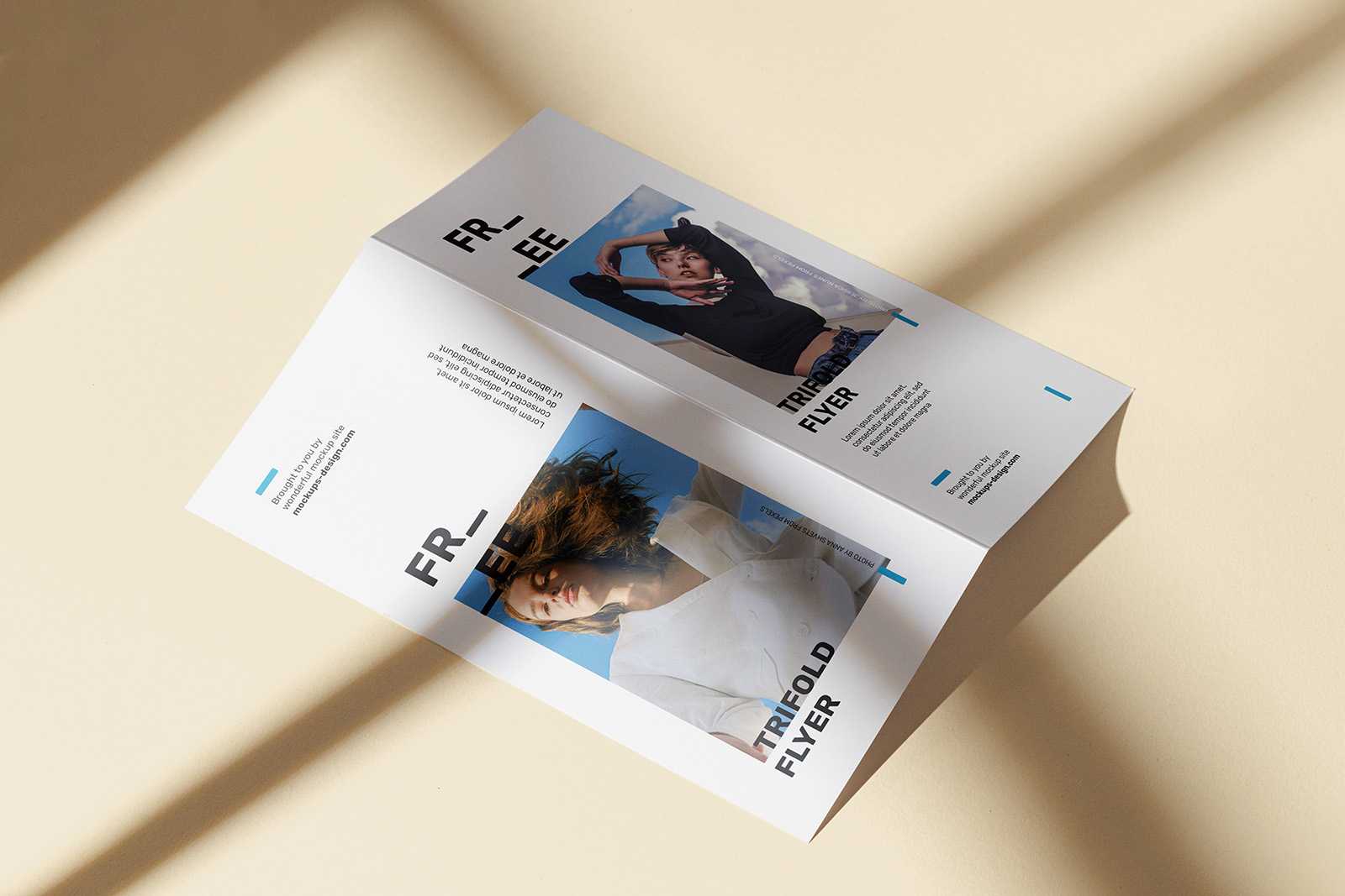 Sunny bi-fold DL flyer mockup