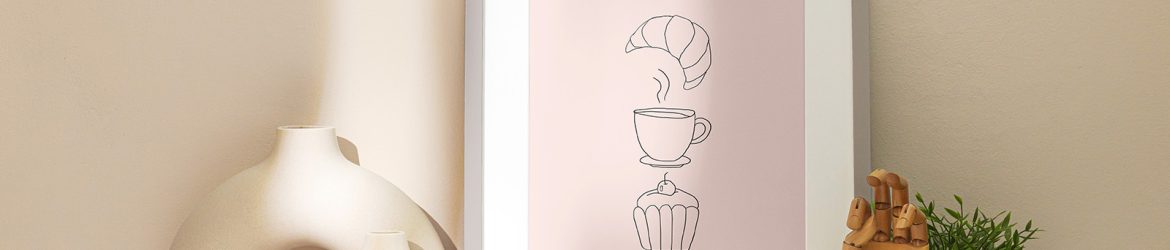 Sunny poster frame mockup - Instant Download