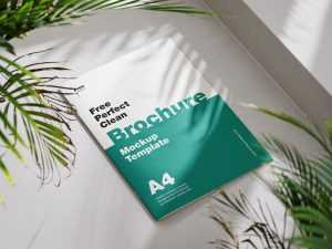 Sunny scene with A4 brochure mockup - Instant Download