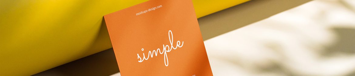 Sunny square flyer mockup