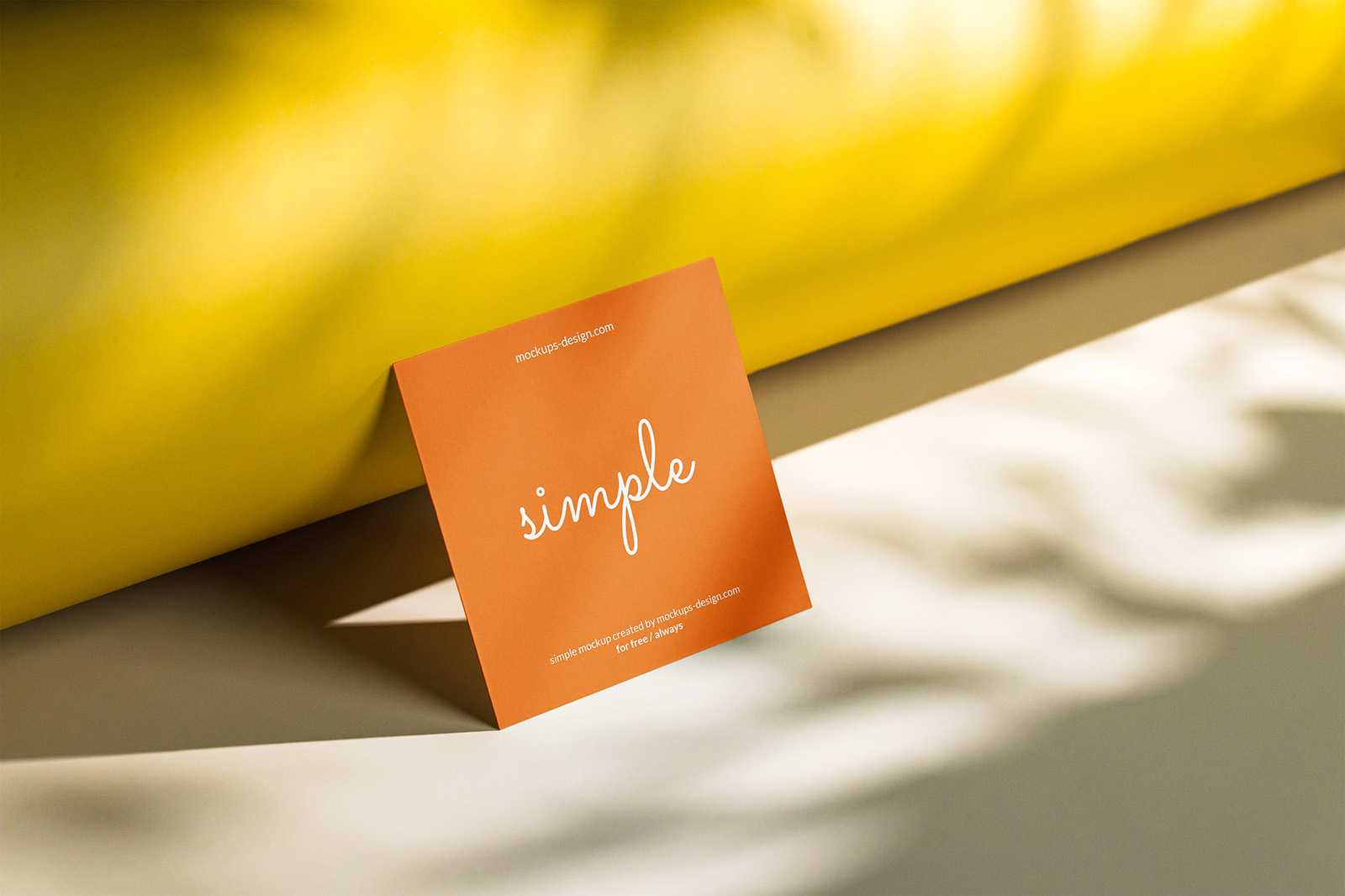 Sunny square flyer mockup