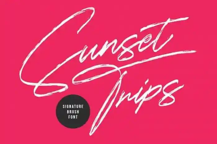 Sunset Trips Script Font