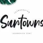 Suntowns Script Font - Fonte Grátis Suntowns Script Font