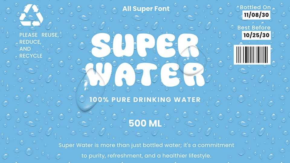 Super Water Font › Fontesk