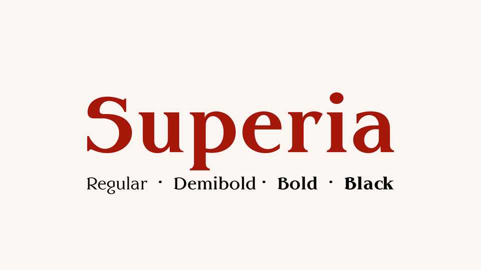 Superia Font Family › Fontesk