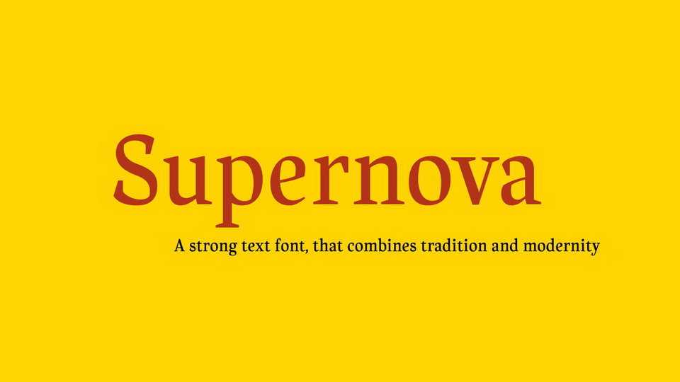 Supernova Font Family › Fontesk