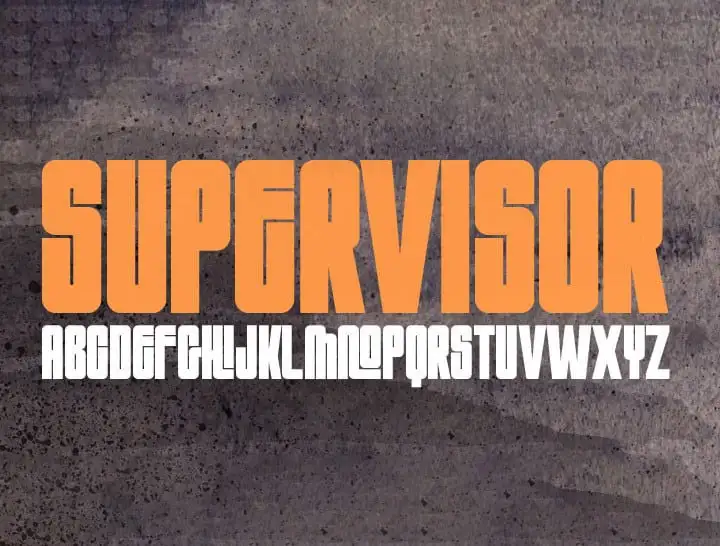 Supervisor Display Font