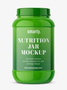 Supplement jar mockup / Glossy