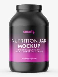 Supplement jar mockup / matt