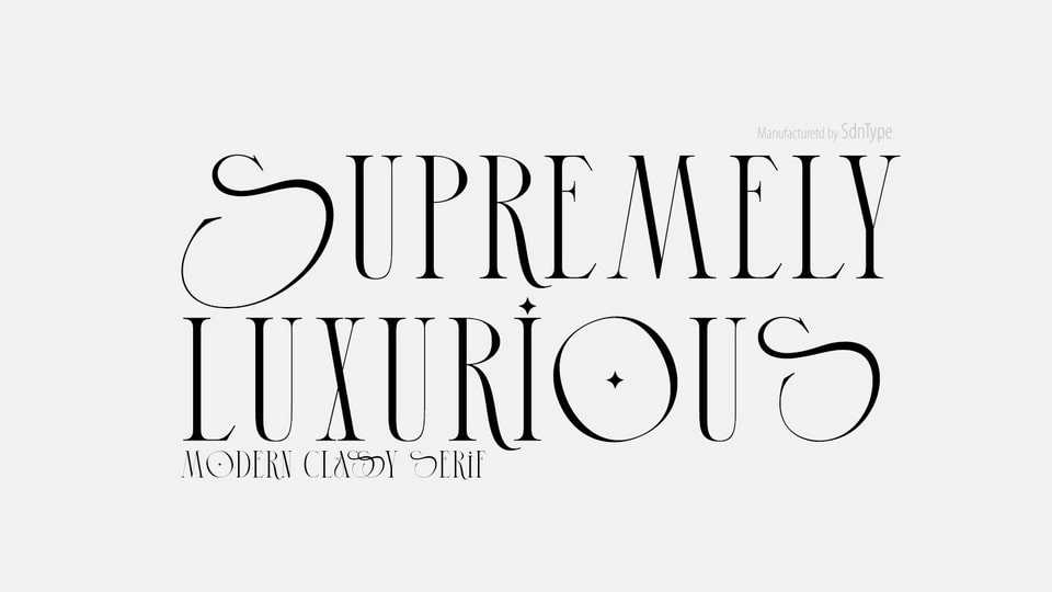 Supremely Luxurious Font › Fontesk