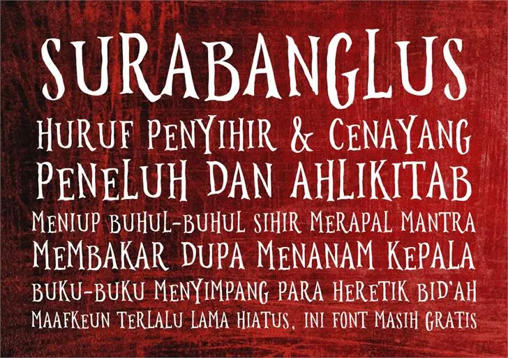 Surabanglus Font
