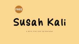 Susah Kali Font › Fontesk